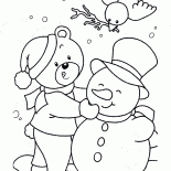 Bär und Schneemann