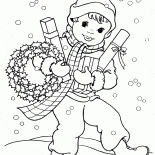 Die Jungen erhalten Geschenke