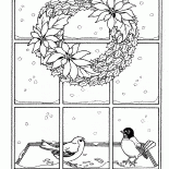 Schnee vor dem Fenster