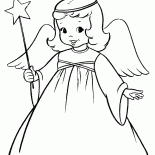 Mädchen im Engelskostüm