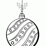 Weihnachtsbaumkugel auf einer Schnur