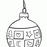 Ball auf den Weihnachtsbaum