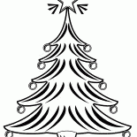 Glühende Spitze des Weihnachtsbaumes