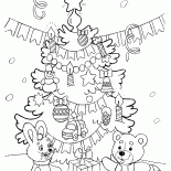 Neujahr und Weihnachten Baum