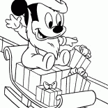 Mickey Mouse mit Geschenken