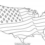 Amerikanische Flagge Karte